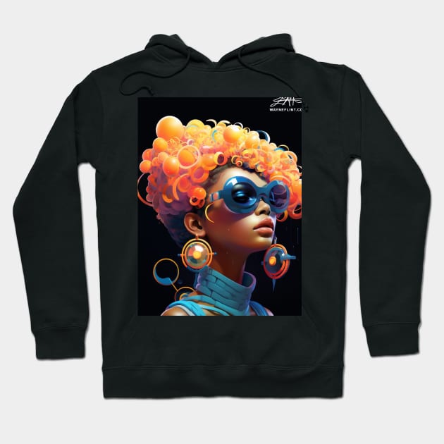 Kurly Shade Girl 3 Hoodie by wayneflint